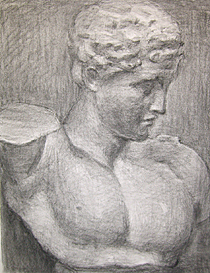 石膏デッサン（木炭）