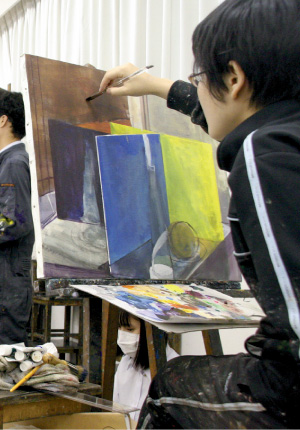 油画科 夜間部 油彩 授業風景
